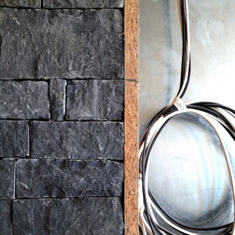 Corner of stone wall cladding - Dark Grey