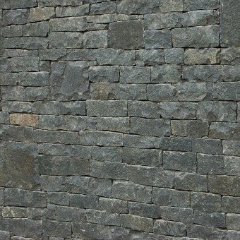 Stone wall cladding on fence - Dark Grey